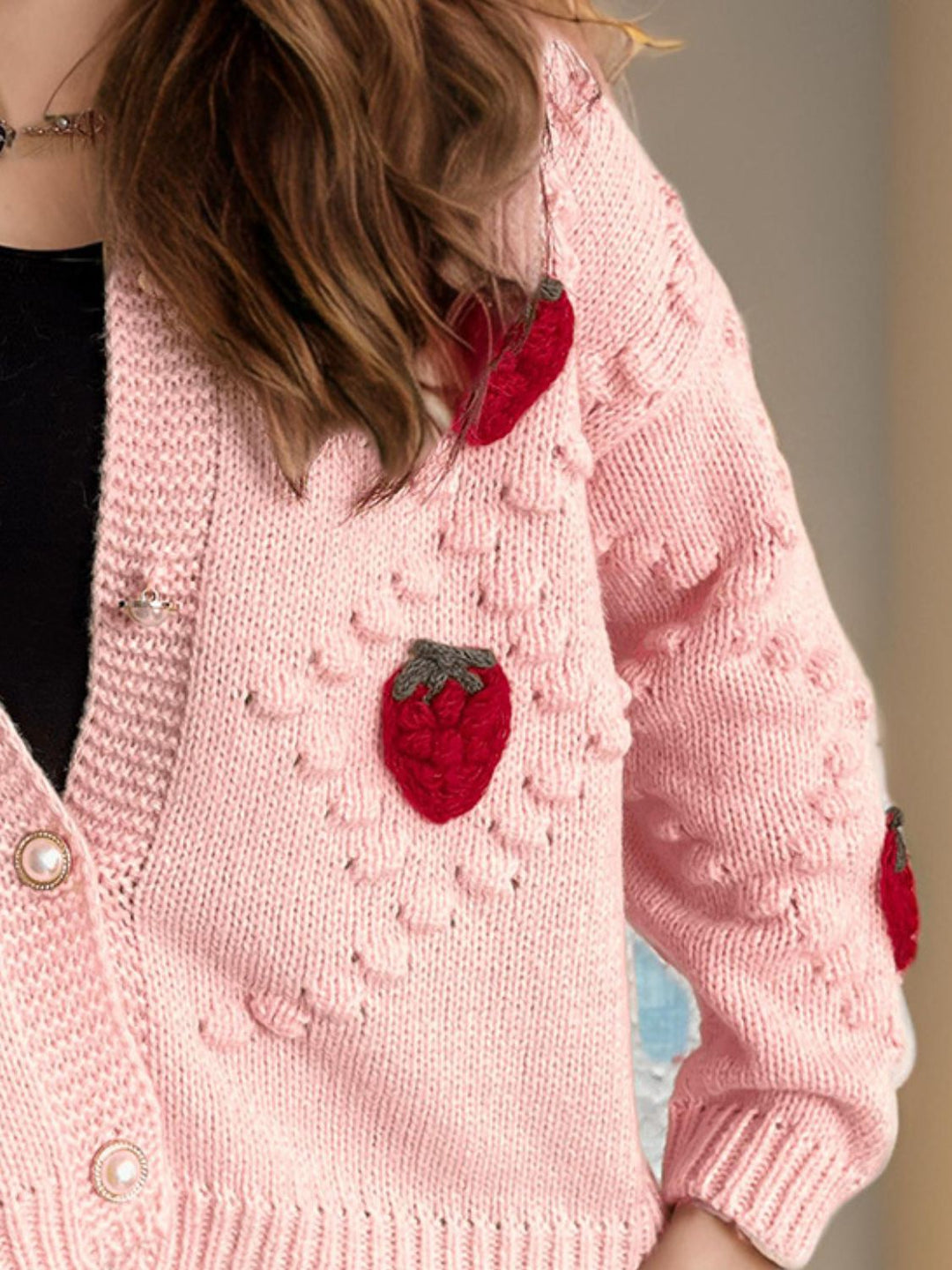 Staw and knit cardigan