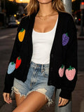 3D Hand-Knitted Fruit Cardigan