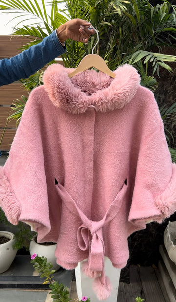 Shadow Soft Faux-Fur Cape