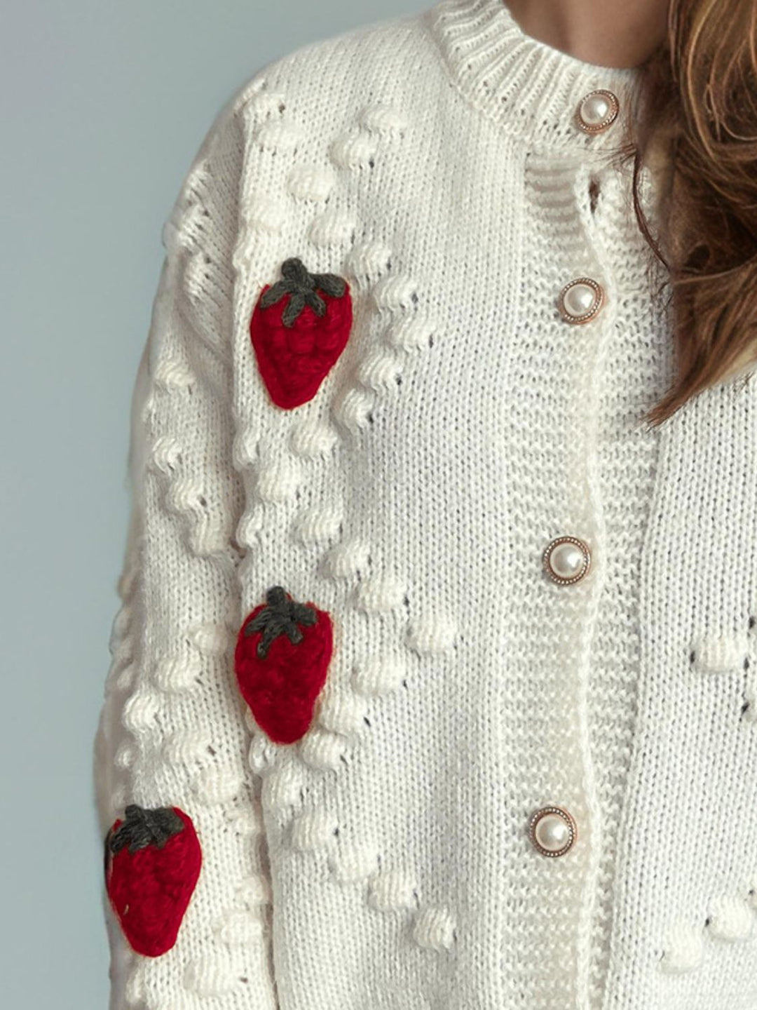 Staw and knit cardigan