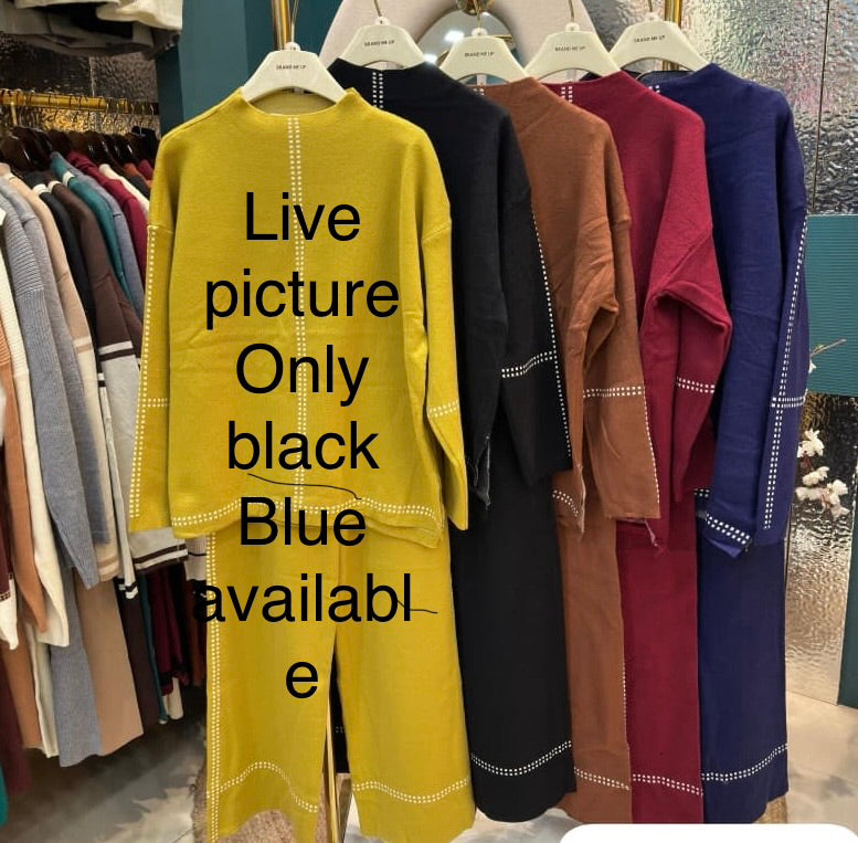 Midnight Stitch winter Co-ord Set