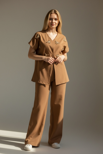 Golden Flutter Co-Ord Set- Bestseller