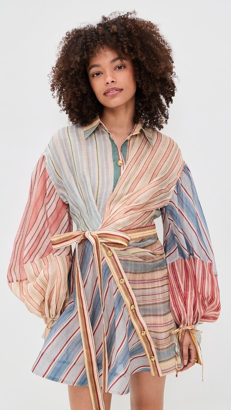 Zimmerman inspired Rainbow Breeze Tie-Up dress- Viral and best copy- Bestseller