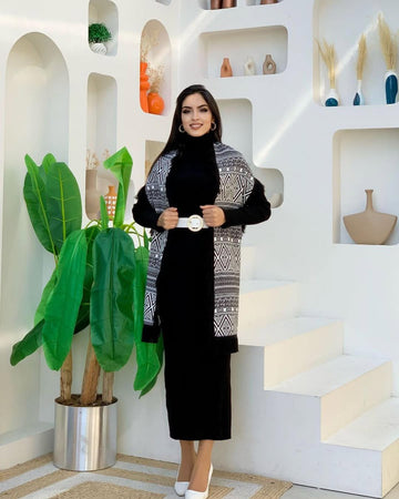 Winter Grace Belted Dress Set