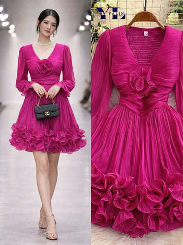 Belena premium ruffled Dress- Bestseller