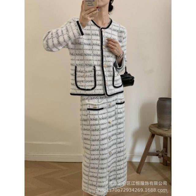 Classic Parisian Trim Tweed Set