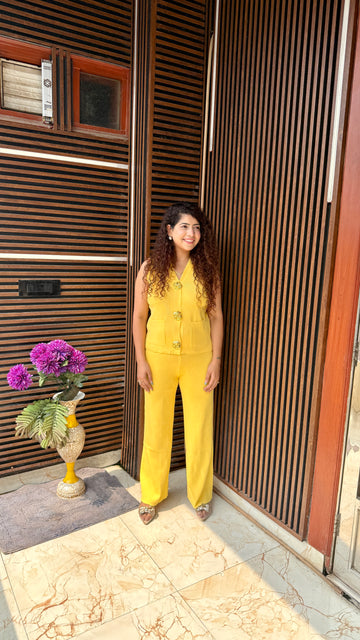 Sunshine Bloom Buttoned Co‑ord Set