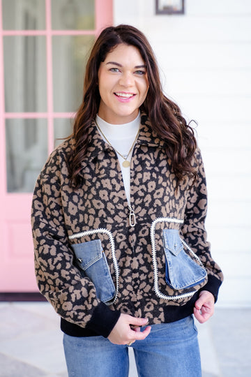 Freckled animal print jacket