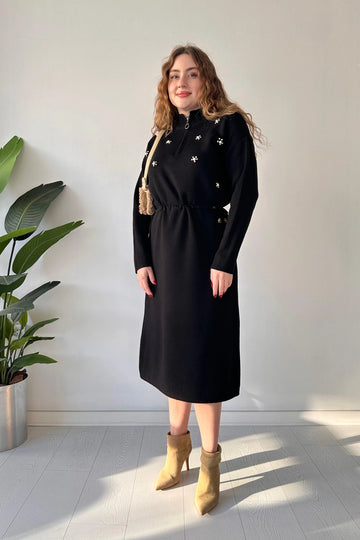 Night and noir winter dress