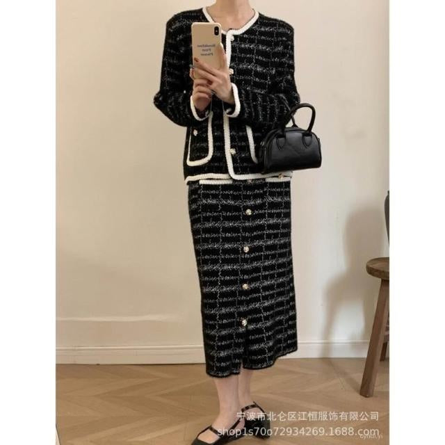 Classic Parisian Trim Tweed Set