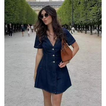 Denim Grace Button Down Dress