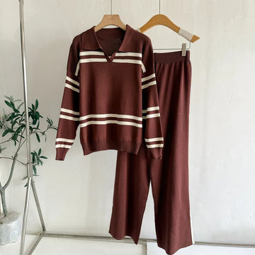 Striped woolen coord set