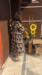 Rapsody ruffled and pleated dress