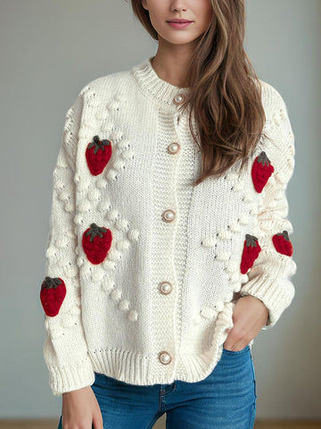 Staw and knit cardigan