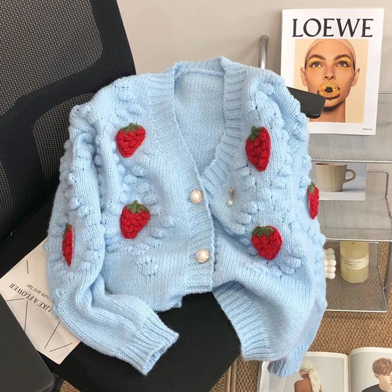 Staw and knit cardigan