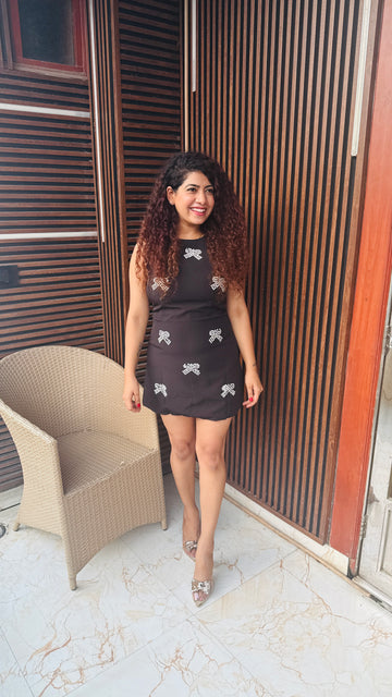 Pearl Bow Muse Dress