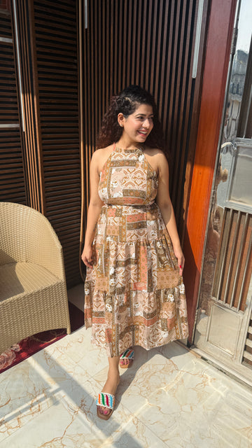 Desert Muse Halter Dress