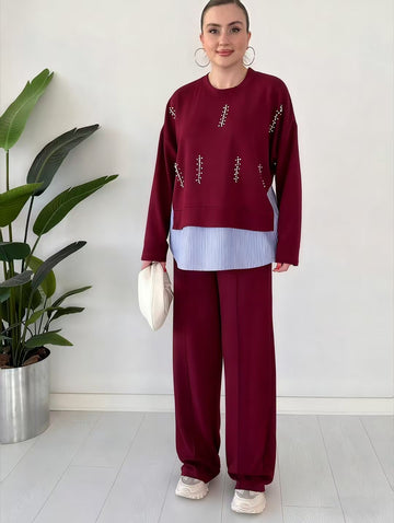 Vigaro sequin woolen premium coord set- Bestseller