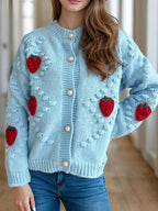 Staw and knit cardigan