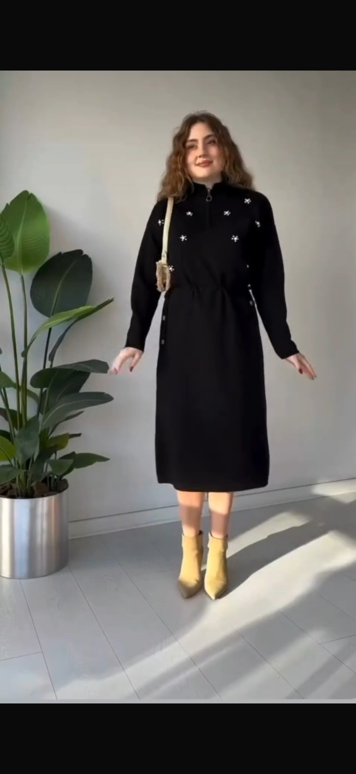 Night and noir winter dress