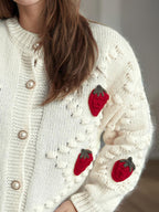 Staw and knit cardigan