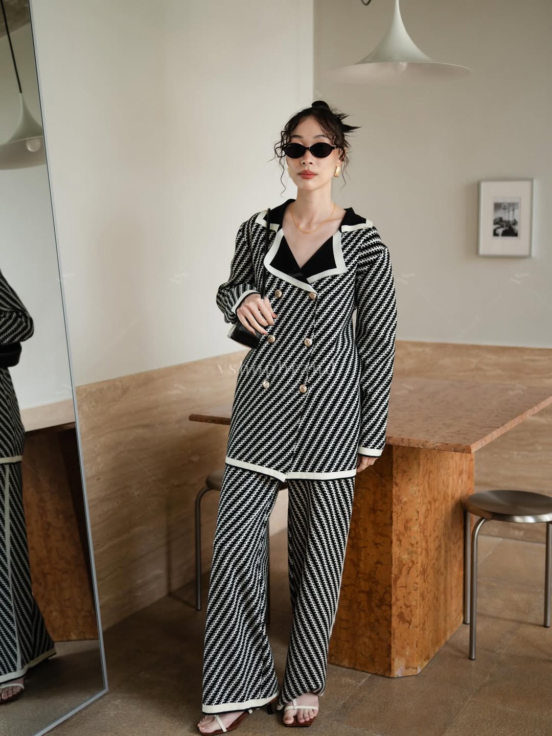 Striped well winter premium coord