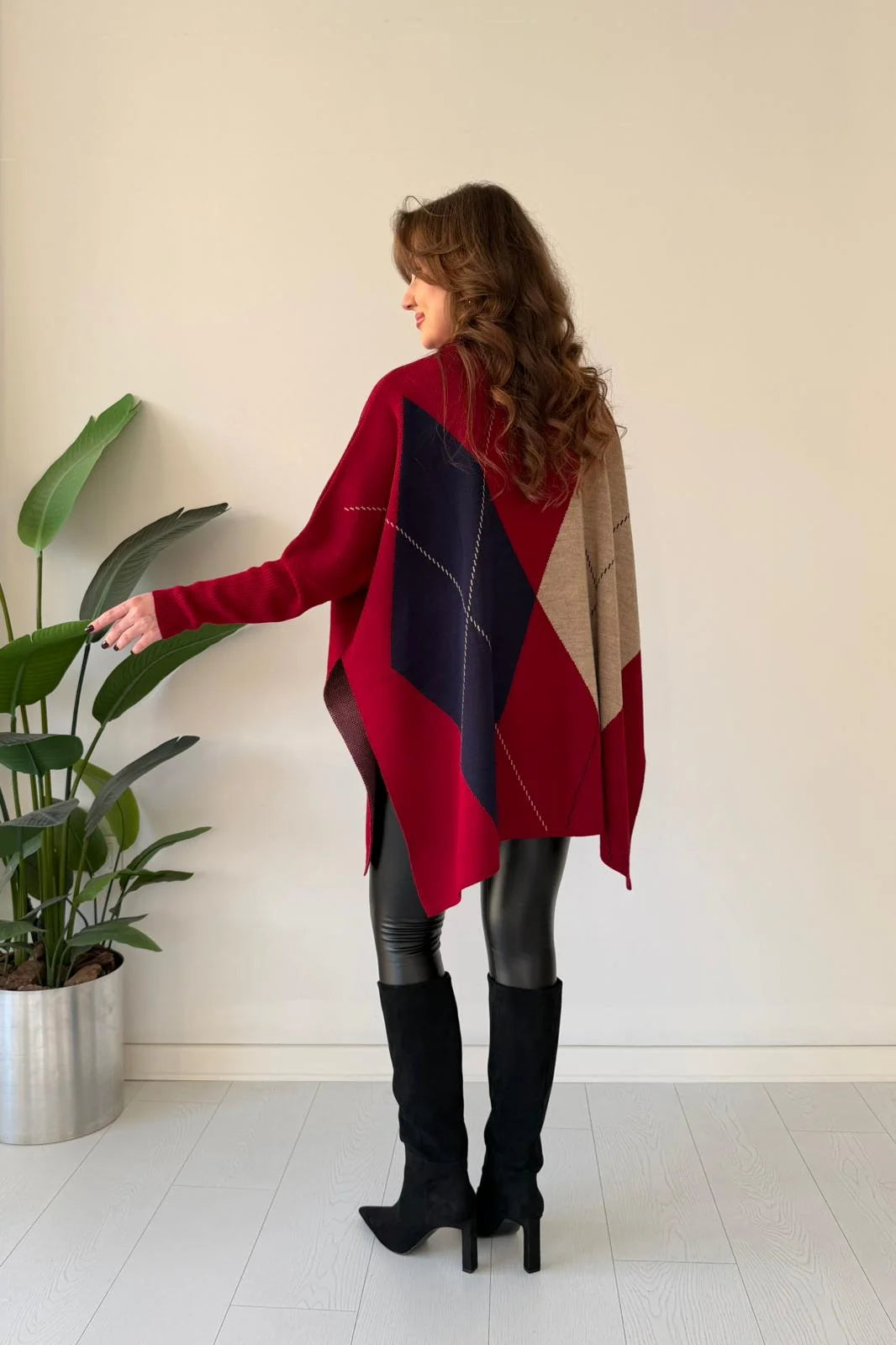 Nordic Chic Knit Poncho