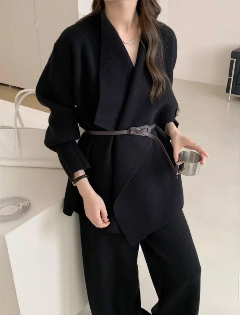 Soft Drape Knit heavy fabric Co-ord Set- Premium