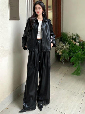 Black leather premium Coord