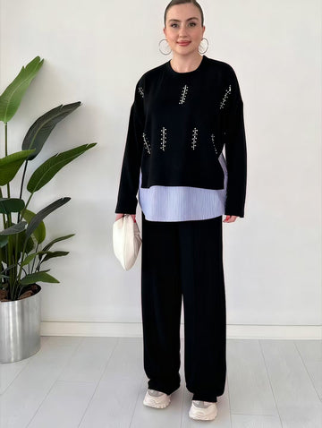 Vigaro sequin woolen premium coord set- Bestseller