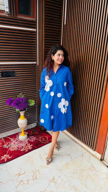 Daisy Dot Shirt Dress- Bestseller