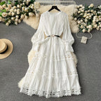 Angelique Tiered Maxi Dress with belt- Bestseller