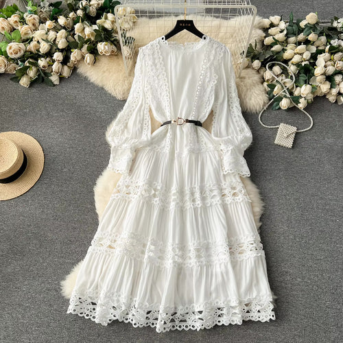 Angelique Tiered Maxi Dress with belt- Bestseller