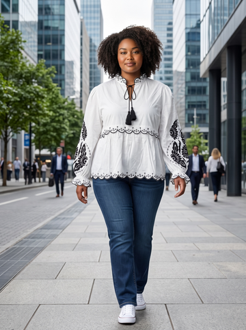 Bloomscape Embroidered Top