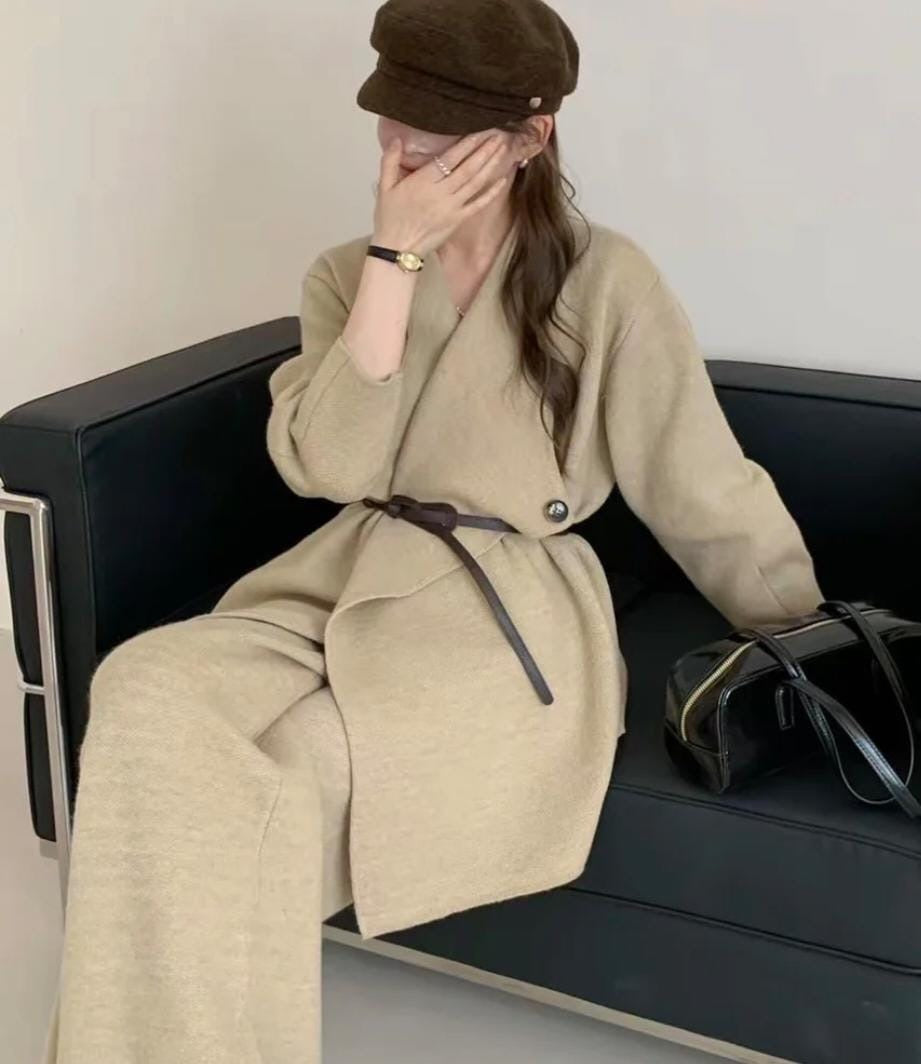 Soft Drape Knit heavy fabric Co-ord Set- Premium