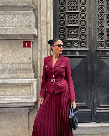 Eleathesia skirt blazer set