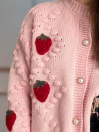 Staw and knit cardigan