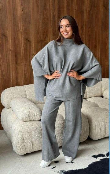 Minimal Luxe Poncho Co-ord Set