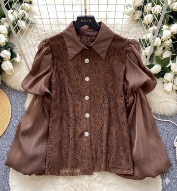 Ethereal Button Lace Shirt