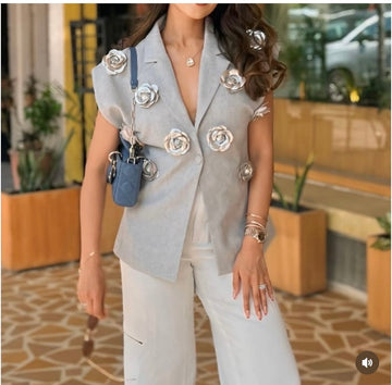 3D flower blazer- Bestseller