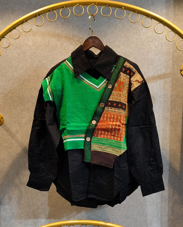 Knitted paddle pop baggy shirt