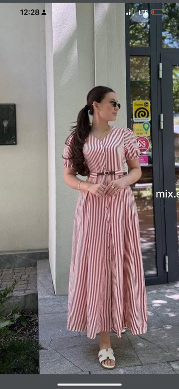 Betika Cotton belted dress