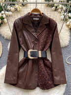 The Wild Side Faux Leather Blazer