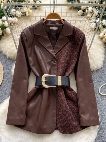 The Wild Side Faux Leather Blazer