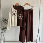 Dual-Tone Floral Lounge Set