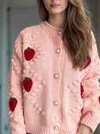 Staw and knit cardigan