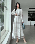 Angelique Tiered Maxi Dress with belt- Bestseller