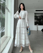 Angelique Tiered Maxi Dress with belt- Bestseller