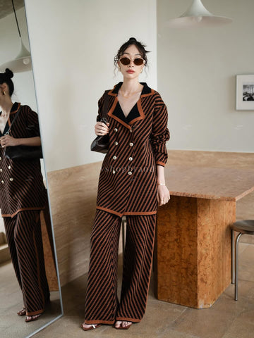 Striped well winter premium coord