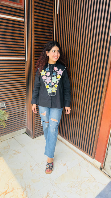 Petal Pop Collar Shirt